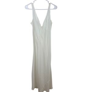 Vtg Victoria's Secret Nightgown S Ivory Gold Label Maxi Bridal Sheer Fairycore